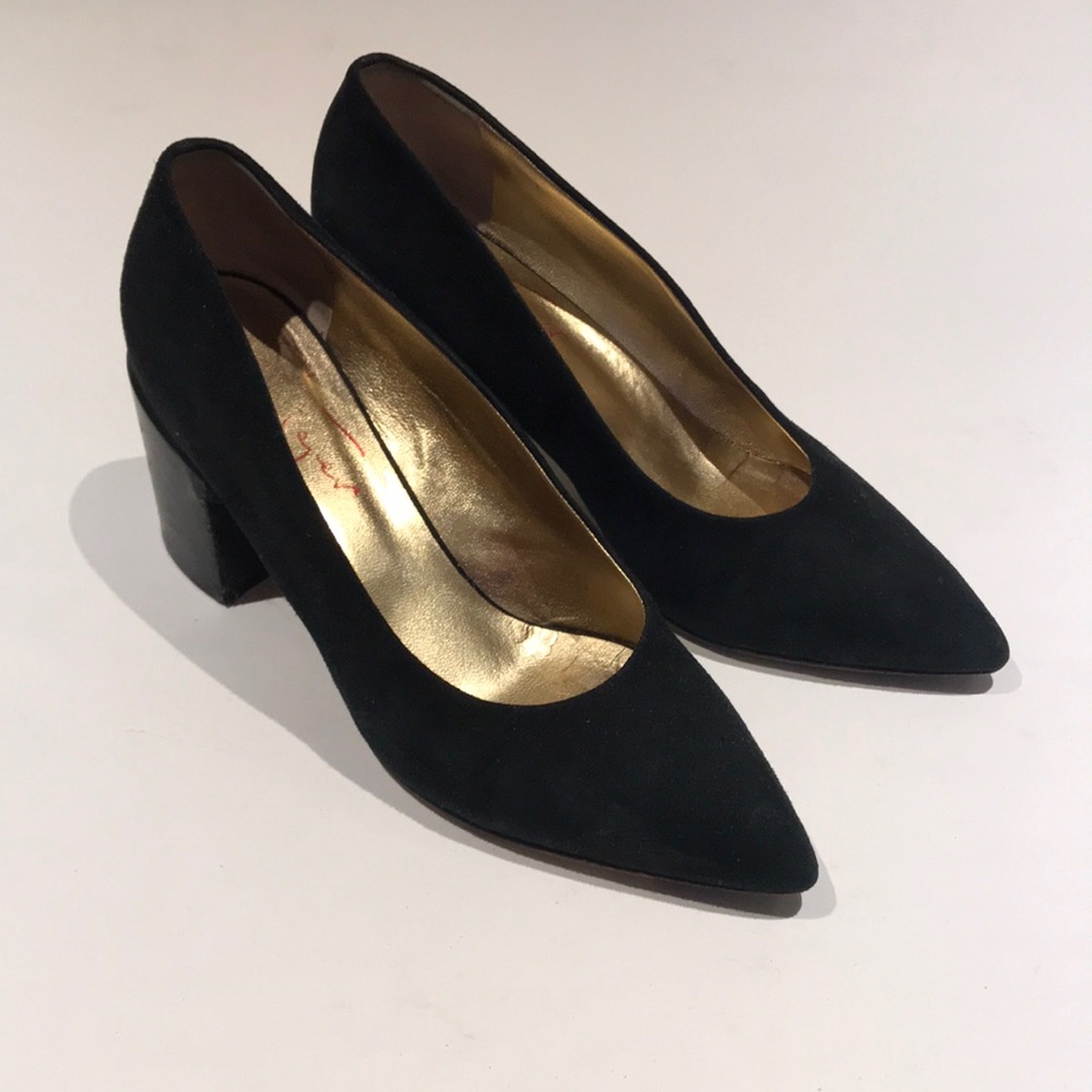 Walter Steiger suede block heel